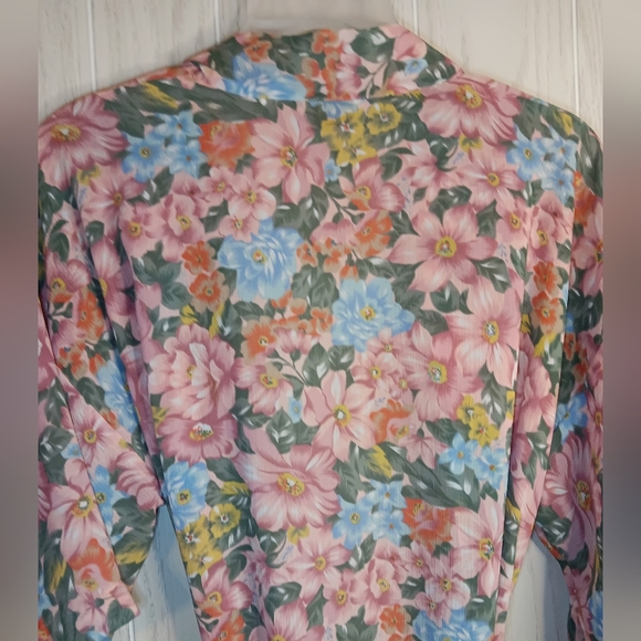 VTG Victoria's Secret Floral Satin Gold Label Kimono/Robe/Peignoir One Size - Picture 8 of 10